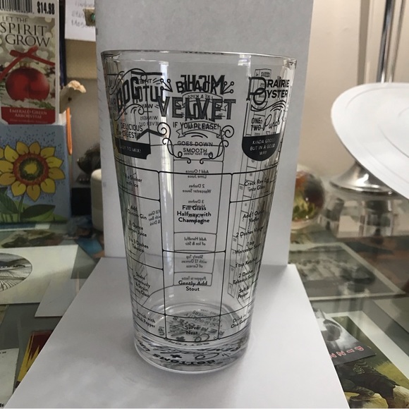 💥Bottoms Up Quality Remedies Hangover Recipe Pint Glass - Picture 2 of 3